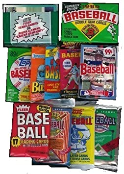 25 Original Unopened Packs of Vintage Baseball Cards (all packs at least 17 years old!))