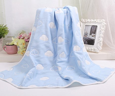 Frjjthchy Six Layers Gauze Cartoon Blanket for Children,Cotton Infant Summer Bath Towel