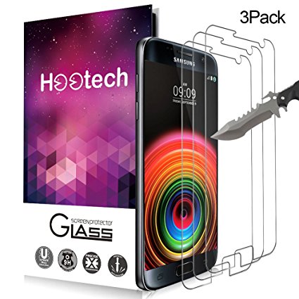 Galaxy S7 Screen Protector, Hootech [3 Pack] Samsung Galaxy S7 Tempered Glass 3D Screen Protector, , 9H Hardness, Bubble Free, Anti-Fingerprint HD Screen Protector Film