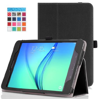 MoKo Samsung Galaxy Tab A 8.0 Case - Slim Folding Cover Case for Galaxy Tab A 8.0 inch Tablet SM-T350, BLACK (With Auto Wake / Sleep and Stylus Pen Loop)