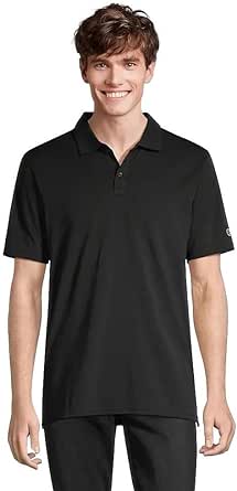 Champion Mens Polo Shirt, Athletic Shirt for Men, Lightweight Polo, C Logo