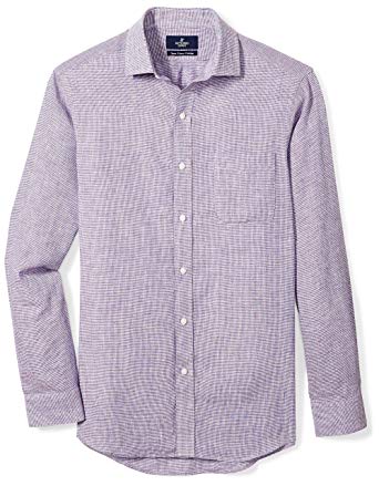 Amazon Brand - BUTTONED DOWN Men's Classic Fit Casual Linen Cotton Shirt