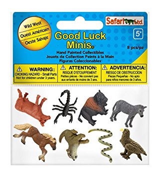 Safari Ltd. Good Luck Minis – Wild West Fun Pack – Realistic Hand Painted Toy Figurine Model – Quality Construction from Phthalate, Lead and BPA free Materials – For Ages 5 and Up