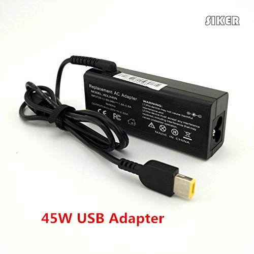 SIKER® 20V 2.25A 45W USB Replacement AC adapter for Lenovo ADLX45NCC2A ADLX45NLC2A ADLX45NLC3 ADLX45NLC3A ADLX45NDC3, 45N0295, 36200280 Phone USB Charger