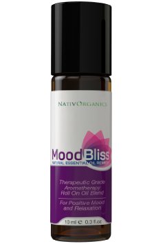 Roll On Essential Oils for Stress and Anxiety Relief - Aromatherapy Grade - MoodBliss by NativOrganics