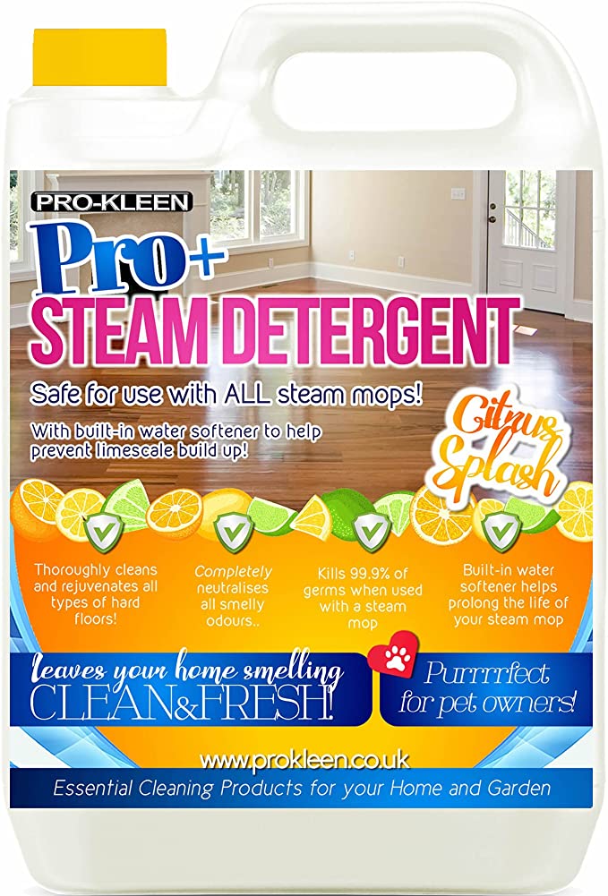 Pro-Kleen Pro  Steam Detergent Solution For Steam Mops with Built In Water Softener and Citrus Splash Fragrance (5 Litres)