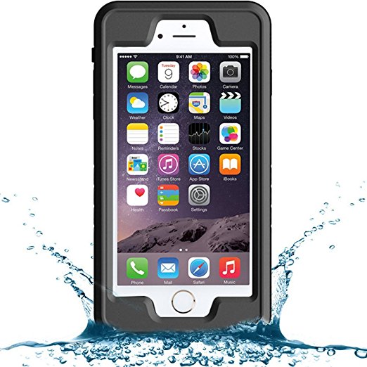 iPhone 6s Cases, Waterproof iPhone 6s Case Bovon IP68 Certified Extreme Durable Waterproof Shockproof Dustproof Snowproof Case or Cover Fully Sealed Perfectly Fit iPhone 6/6s 4.7 inch (Black)