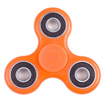 Fidget Spinner Prime (MANY COLORS AND DESIGNS) Toy Stress Reducer Fast Bearing - Perfect For ADD, ADHD, Anxiety, and Autism Adult Children (Glow In the Dark - Orange)