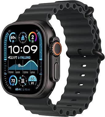 Apple Watch Ultra 2 [GPS   Cellular 49mm] Smartwatch, Sport Watch with Black Titanium Case with Black Ocean Band. Fitness Tracker, Precision GPS, Action Button, Extra-Long Battery Life