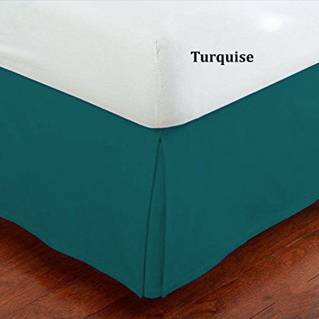 Fancy Collection Full Size Easy Care Tailored Microfiber 14-inch Bed Skirt Solid Turquoise New