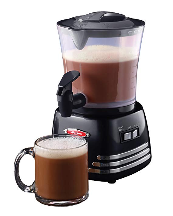 Nostalgia HCM700 Retro 32-Ounce Hot Chocolate, Milk Frother, Cappuccino,Latte Maker and Dispenser