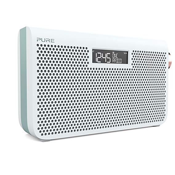 Pure One Maxi Series 3s DAB/DAB  Digital and FM Portable Radio, Stereo Sound, Dual Alarm Clock, Aux-In, Headphone Socket, Battery Portable or Mains Powered, Slate Blue