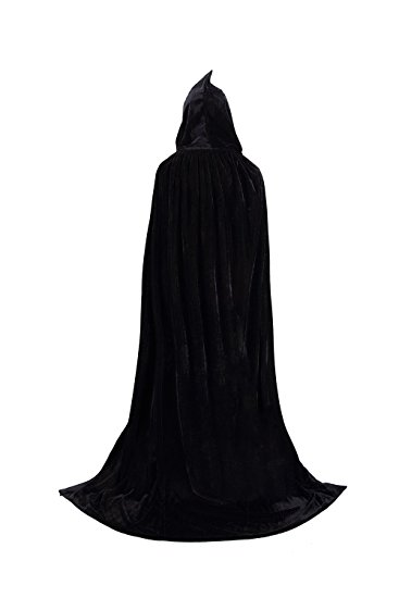 Tuliptrend Full Length Unisex Hooded Cloak Cosplay Costume Party Cape, Wedding Cape