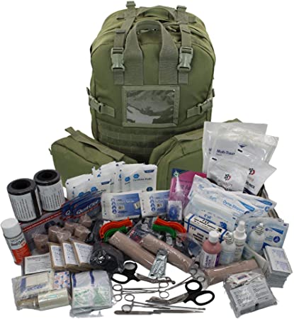 Luminary Stomp Medical Backpack Fully Stocked First Aid Trauma Kit Special Operations Pack Medical Bug Out Bag for EMS/EMT First Responders Preppers and Outdoorsman (Olive Drab)