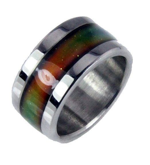 S16 Stainless Steel Mood Ring Endless Band High Quality Rainbow Colors