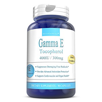 BoostCeuticals Gamma E Natural Unique Vitamin E 400 IU with Mixed Tocopherols 90 Count