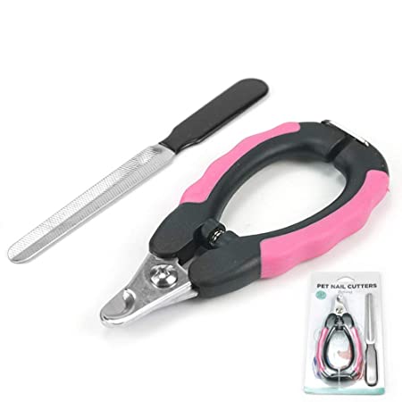 Joyfree Professional Cat Nail Clippers, Cat Claw Clipper Trimmer Pet Nail Clippers for Small Dogs Animals with Safety Guard to Avoid Overcutting, Free Nail File Pet Claw Grooming at Home