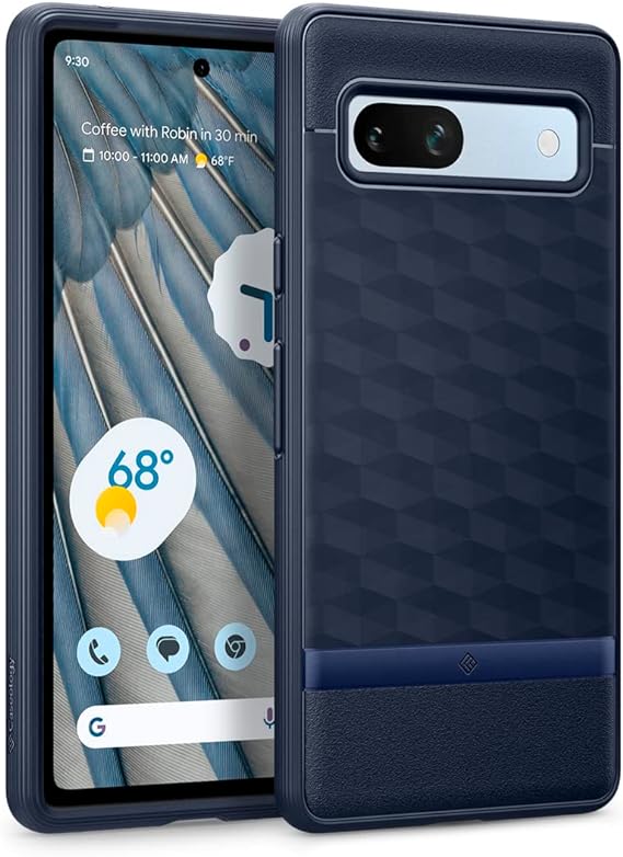 Caseology Parallax for Google Pixel 7a case 5G [Military Grade Drop Tested] Enhanced Ergonomic Design Case (2023) - Midnight Blue