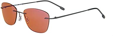 BRADDELL OPTICS Ultra Slim & Light FL-41 Rimless Glasses for Migraine and Light Sensitivity