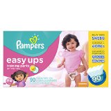 Pampers Easy Ups Training Pants Girls Diapers Size 3T4T Value Pack 90 Count
