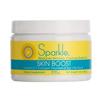 Sparkle Skin Boost Verisol Collagen Peptides Protein Powder Vitamin C No Flavor Supplement Drink, 2.8oz