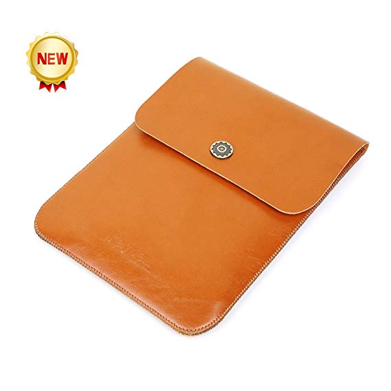 Kindle Sleeve Case, Protective Slim Scrub PU Leather Sleeve Case for Kindle Paperwhite 1&2&3/New-kindle/Kindle Voyage Anti-Scratch Sleeve for Kindle or 5"-6" Tablet/Smartphone-Light Brown