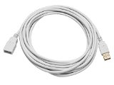 Monoprice 15-Feet USB 20 A Male to A Female Extension 2824AWG Cable Gold Plated White 108608