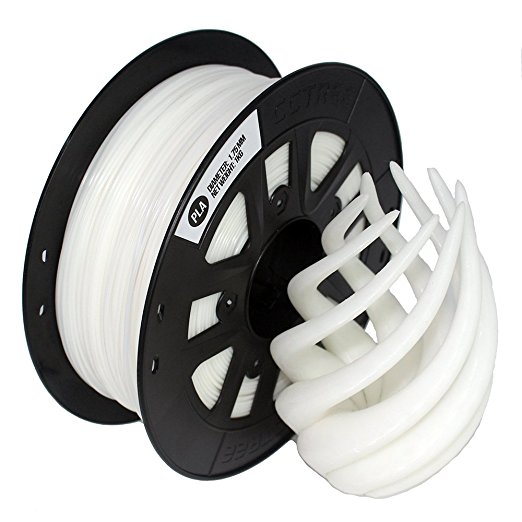 CCTREE 3D Printing Filament PLA 1.75mm For Creality CR-10 S5 Accuracy  /- 0.05mm 1kg Spool (2.2lbs), White