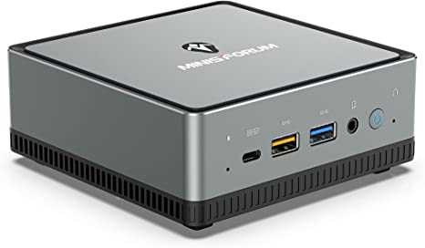 Mini PC AMD Ryzen 7 2700U 4C/8T Desktop Computer, DDR4 16GB RAM 512GB SSD, HDMI/DP/USB-C 4K@60Hz Output, 2X RJ45 Port, 4X USB, Dual Band WiFi, BT5.1, Radeon Vega 10 Graphics