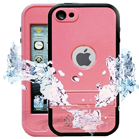 Comsoon iPod 5 iPod 6 Waterproof Case,[Dustproof Sweatproof][IP68 Certified]iPod Touch Defender Case Built-in Touch Screen & Kickstand for Both Apple iPod Touch 5th & 6th Generation