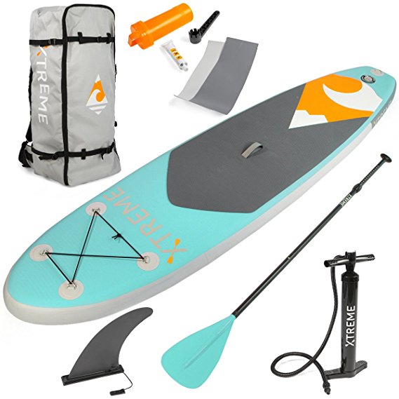 XtremepowerUS Inflatable Stand Up Paddle Board Set,Adjustable Paddle, Backpack and Pump