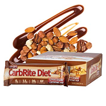 CarbRite Diet Bars – Keto, Low Carb, Sugar Free, Gluten Free, Fats, Protein - Chocolate Caramel Nut - 12 Bars