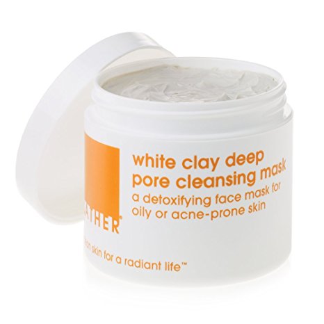 LATHER White Clay Mask 4 oz – deep cleansing clay face mask for oily or blemish-prone skin
