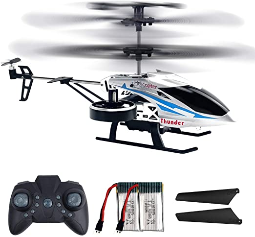 Remote Control Helicopters, 2.4G Flying Toys with 4 Channel for Boys, Toy Helicopter with Altitude Hold, LED Lights, 2 Speed Modes, Indoor/Outdoor Toys for Kids and Beginners
