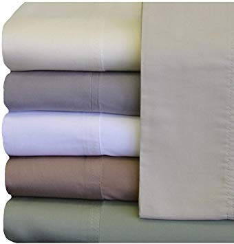 Royal Hotel ABRIPEDIC Tencel Sheets, Silky Soft and Naturally Pure Fabric, 100% Woven Tencel Lyocell Sheet Set, 4PC Set, Full Size, Taupe