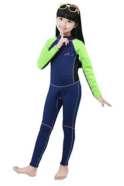 Neoprene Wetsuit for Kids Boys Girls One Piece Swimsuit
