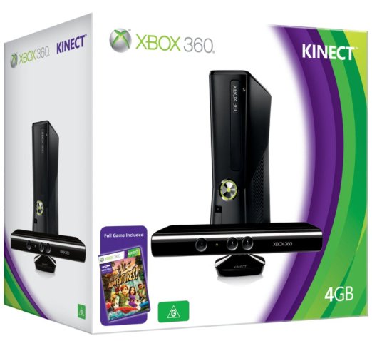 Xbox 360 4GB Console with Kinect Sensor: Includes Kinect Adventures