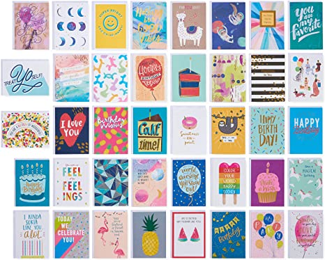 American Greetings Deluxe Birthday Cards Bulk Assortment (40-Count)