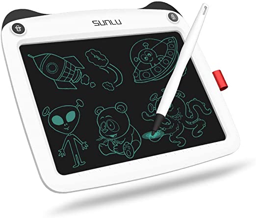 LCD Writing Tablet, Doodle Board 9'' Electronic Writing & Drawing Board, Kids Gift for Girls/Boys, Handwriting Paper Drawing Tablet Home & School Use,White