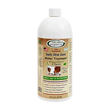 Mad About Organics All Natural Dog & Cat Daily Oral Care Liquid Plaque & Tartar Remover 32oz