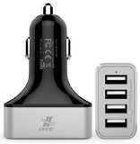 iXCC 4 Port USB 96Amp 48 Watt SMART Universal High Capacity High Power Small Size FAST Car charger with Exclusive ChargeWise tm Technology for Apple iPhone 6s 6s plus 6 6 plus 5s 5c 5 iPad Air 2 iPad Air iPad mini 3 iPad mini 2 iPad mini Samsung Galaxy S6  S6 Edge  S5  S4 Note Edge  Note 4 Note 3 Note 2 the new HTC One M8 M9 Google Nexus and More Silver