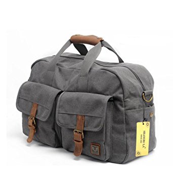 SHANGRI-LA® Canvas Duffel Weekend Tote Shoulder Bag Travel Luggage Overnight Bag