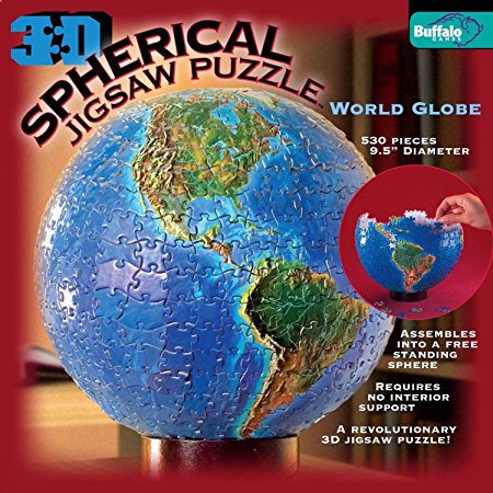 3D Spherical Puzzle - World Globe
