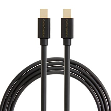 CableCreation 10ft/3M Gold Mini DisplayPort to Mini DisplayPort Cable, Connect Macbook/Mac Mini to iMac (2009-2010 version) Dell U3415W/U2414H AH-IPS/U3014 4K Monitors that has Mini DisplayPort Port. Black