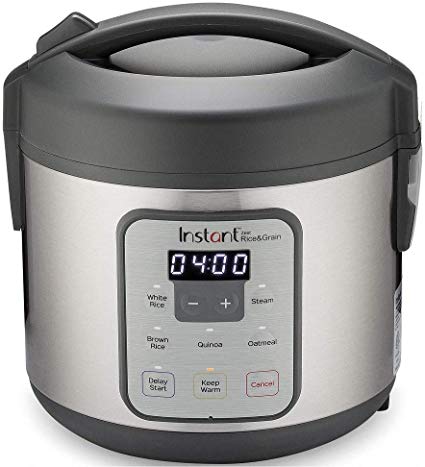 Instant Zest Rice Cooker, Grain Maker, and Steamer, 8 Cups, Cooks White Rice, Brown Rice, Quinoa, and Oatmeal