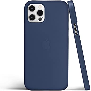 totallee Thin iPhone 12 Pro Case, Thinnest Cover Ultra Slim Minimal - for iPhone 12 Pro (2020) (Navy Blue)