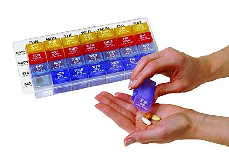 Apothecary Products Weekly Med-Control Tray Pill Planner, 0.68 Pound