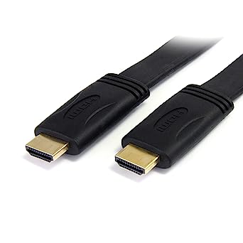 StarTech.com 5m Flat High Speed HDMI Cable with Ethernet - Ultra HD 4k x 2k HDMI Cable - HDMI to HDMI M/M - Flat HDMI Cable (HDMM5MFL)