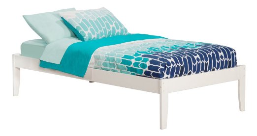 Concord Bed with Open Foot Rail Twin White