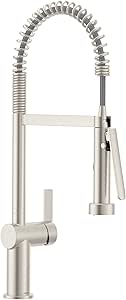 Moen CIA Spot Resist Stainless Pre-Rinse Spring Kitchen Faucet with PowerBoost Pro, 7822SRS